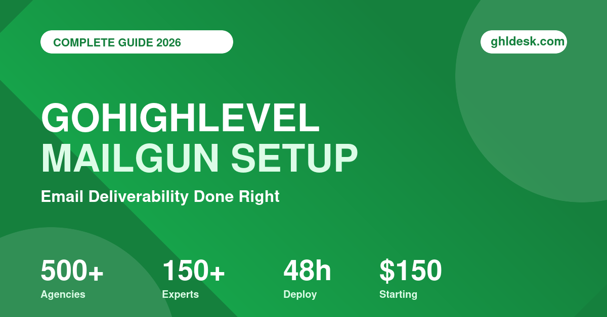 GoHighLevel Mailgun email setup complete guide by GHL Desk