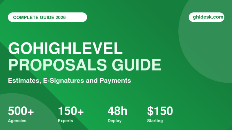 GoHighLevel proposals and estimates complete setup guide by GHL Desk