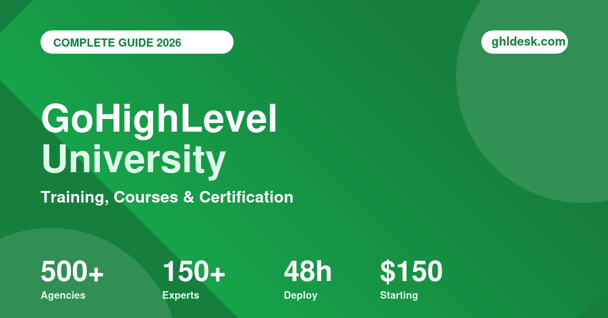 GoHighLevel University complete guide to courses, certification and training by GHL Desk
