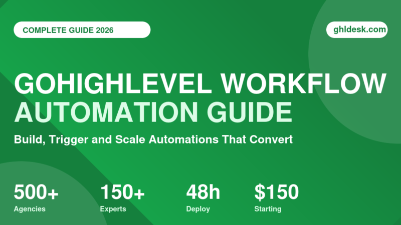 GoHighLevel workflow automation complete setup guide by GHL Desk